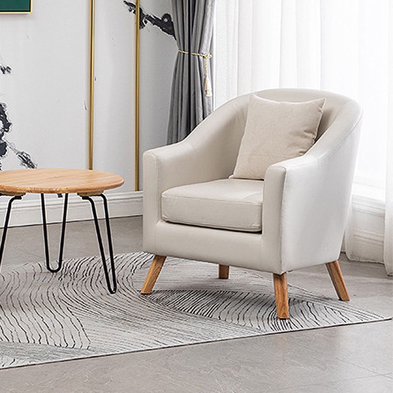 Basic Four Leg Chair with Sloped Arms and Removable Cushions
