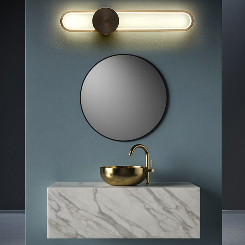 Single Modernism Golden/Black Wall Mounted Sconce LED Wall Light for Foyer