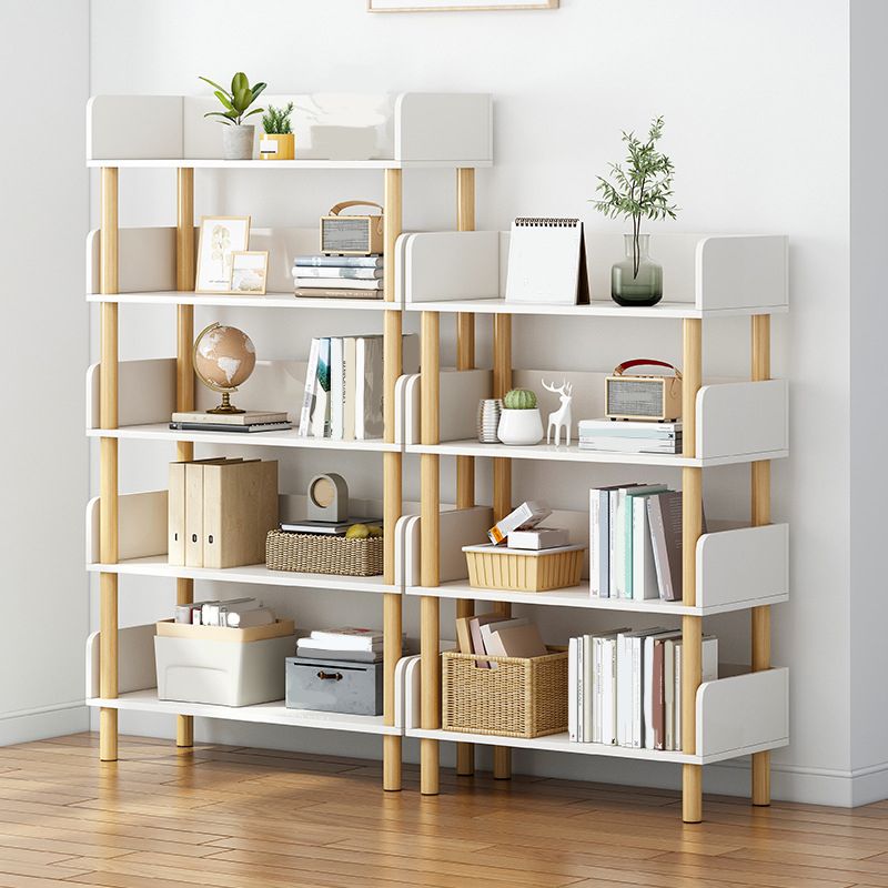 Contemporary Engineered Wood Book Shelf Vertical Open Bookcase