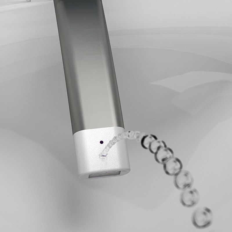 Modern 1-Piece Toilet Bowl Floor Mounted Urine Toilet with Slow Close Seat for Washroom