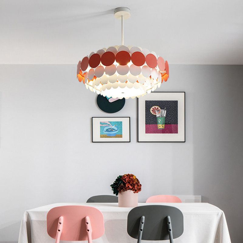 Lampadario in stile nordico semplice luce sospesa con ombra acrilica per camera da letto