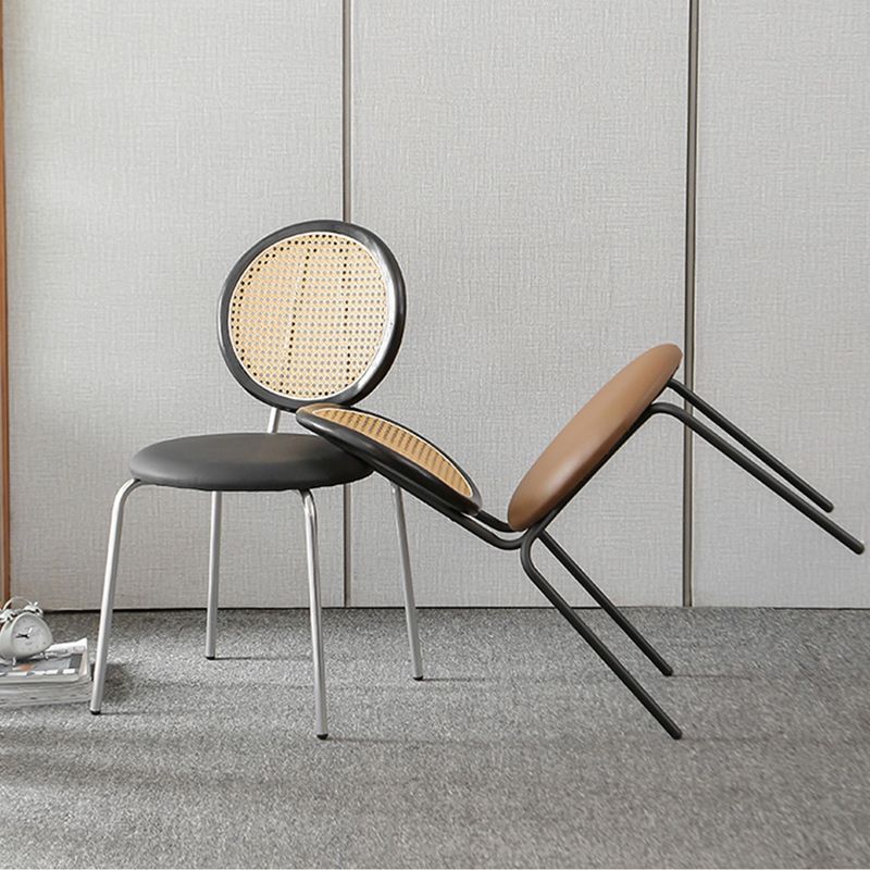 Contemporary Dining Side Chair PU Leather Stacking Side Chair