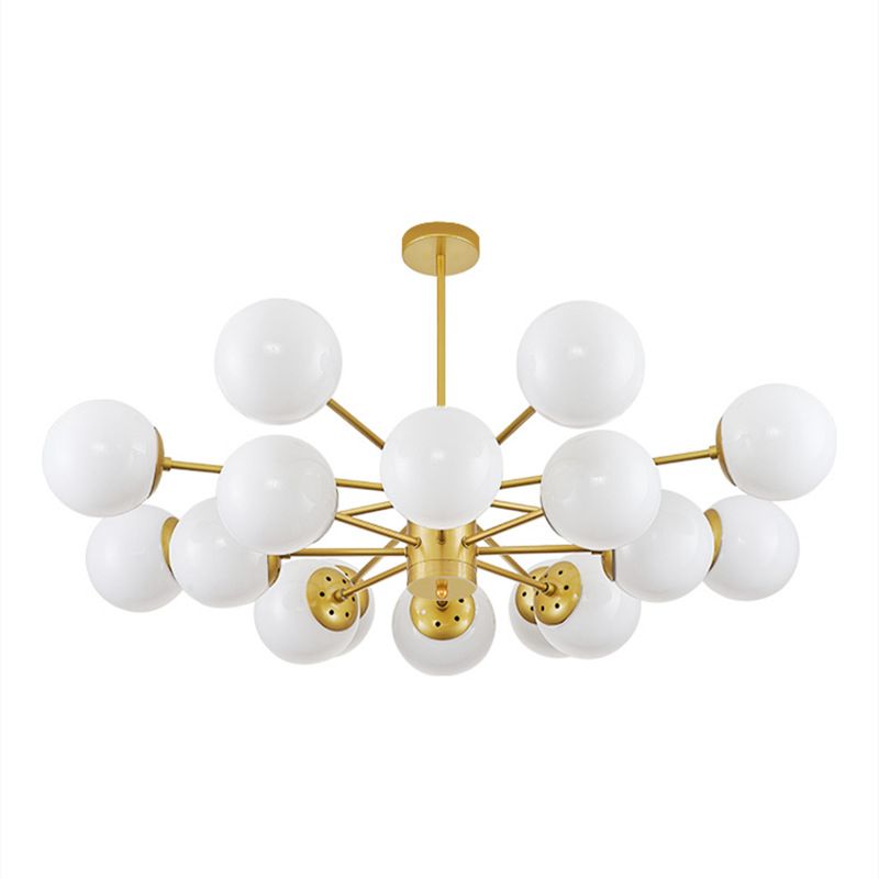 Glass Global Multi Pendant Light Contemporary Style Chandelier Lighting Fixture for Living Room