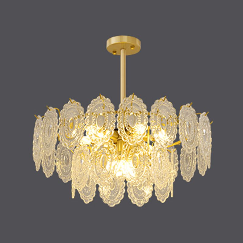 Lampada in stile moderno lampadario in metallo in metallo vetro a più luci ciondolo lampadario