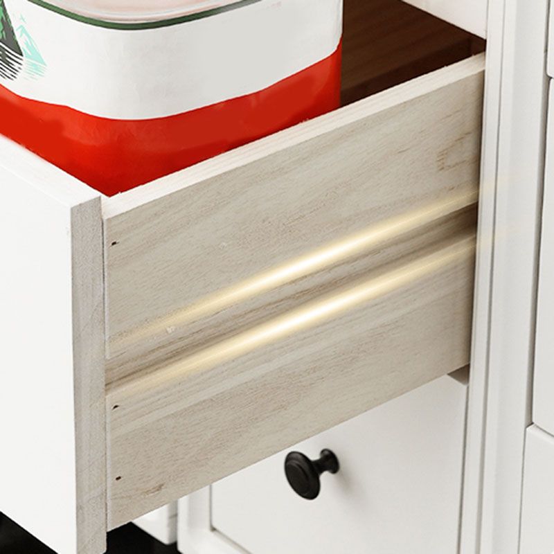 Contemporary Chest Vertical Solid Wood Lingerie Chest without Mirror