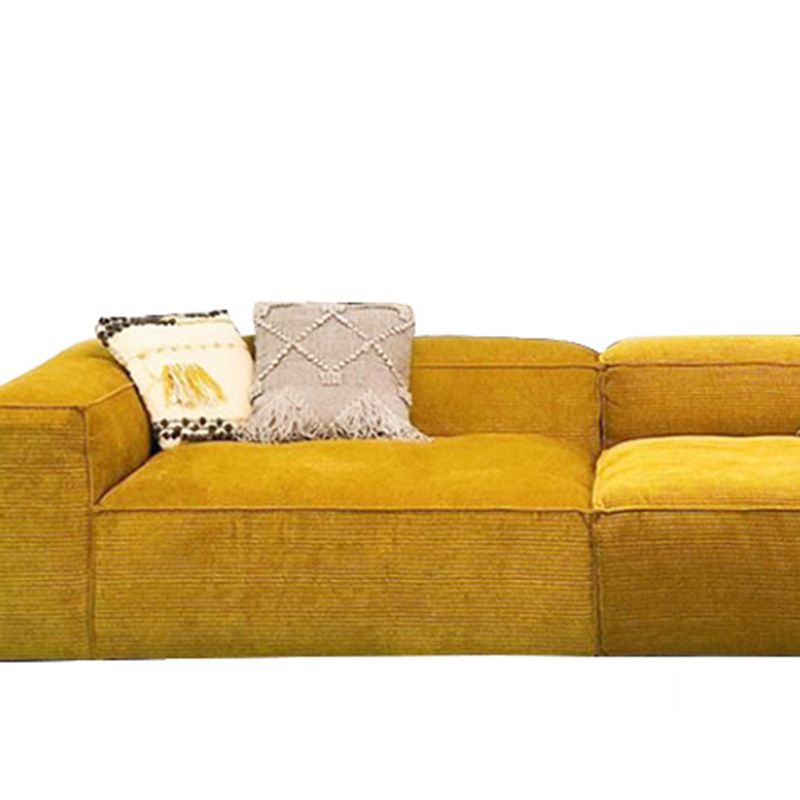 Velvet Tuxedo Arm Standard SofaStain Resistant Contemporary Sofa for Living Room