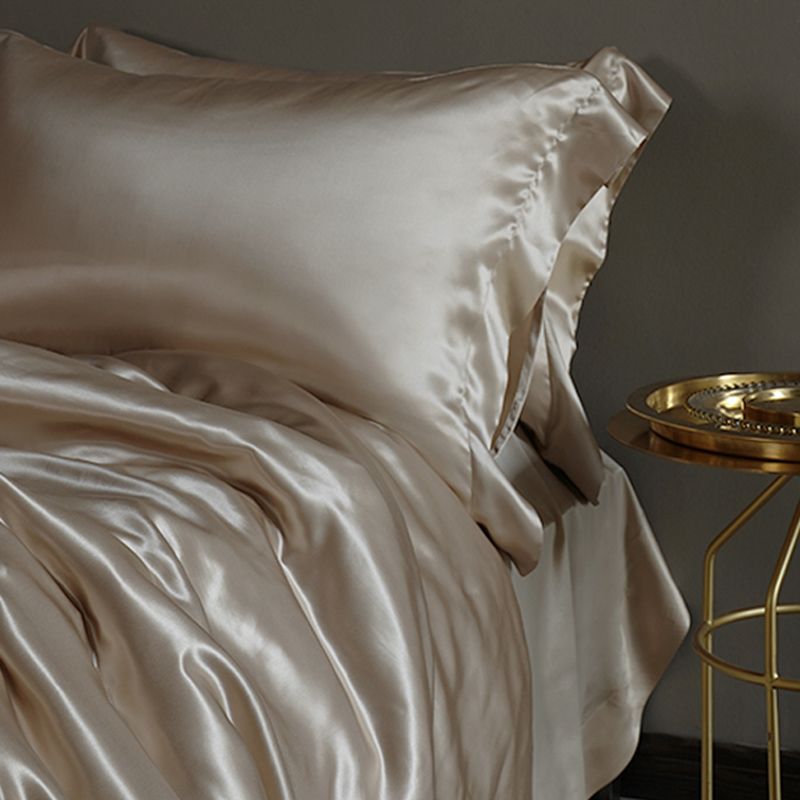 Rayon Elegand Fitted Sheet Modern Soild 3 Piece Bed Sheet Set