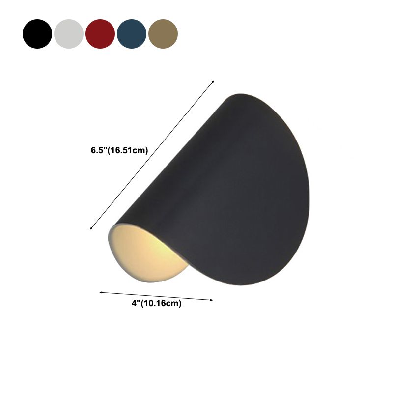 Modern Simple Iron Wall Light Arc Shape LED Rotatable Wall Lamp for Living Room
