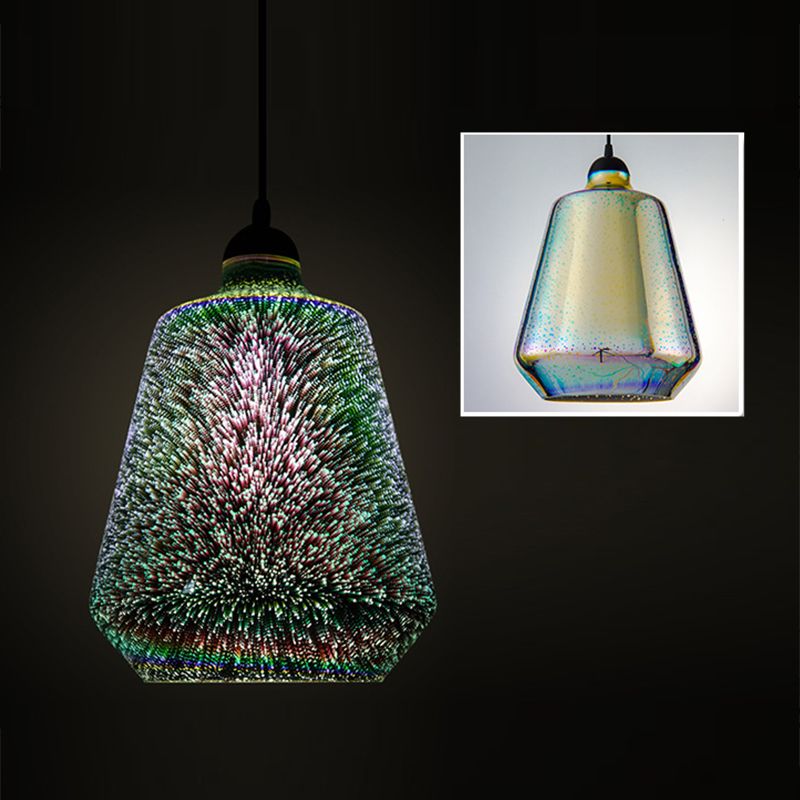 Modernista 1 bulbo de vidrio Kit de luz de vidrio blanco