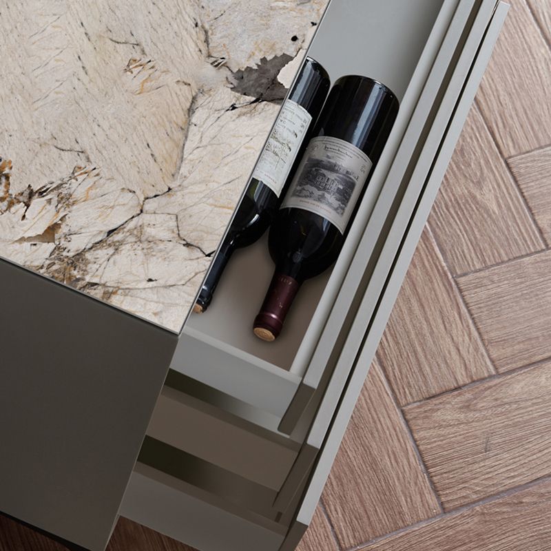 Contemporary Storage Chest Stone Dresser with 6 Drawers , 12.48/15.6 Inch W