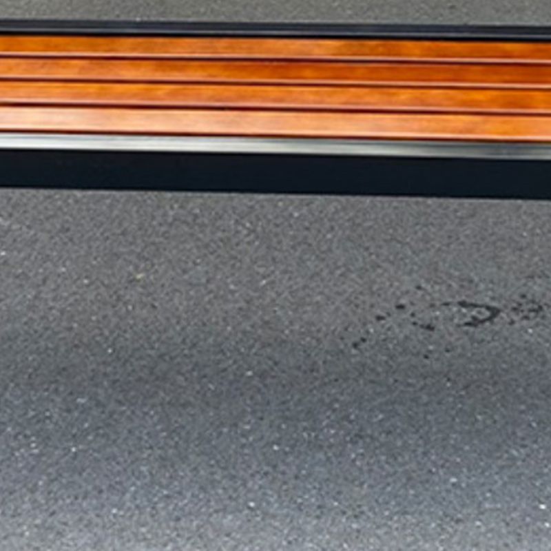 Industrial Style Patio Table Outdoor Rectangular Metal and Wood Dining Table