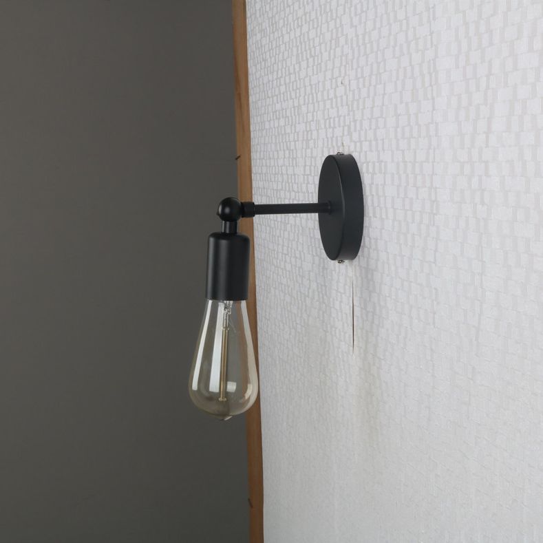Lampadine aperte con funce parete luce retrò stile industriale in metallo 1 luce leggera