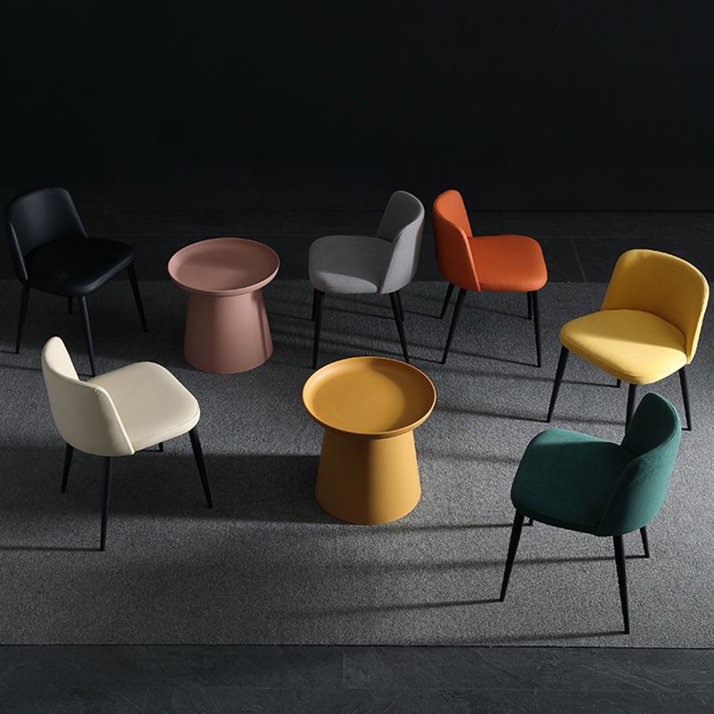 Silla lateral casera tapizada estilo diseñador acabado mate Parsons silla de comedor individual