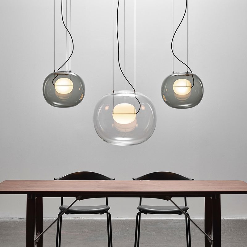 Nordic Glass Pendant Modern Dining Room Hanging Pendant Light with 1 Light