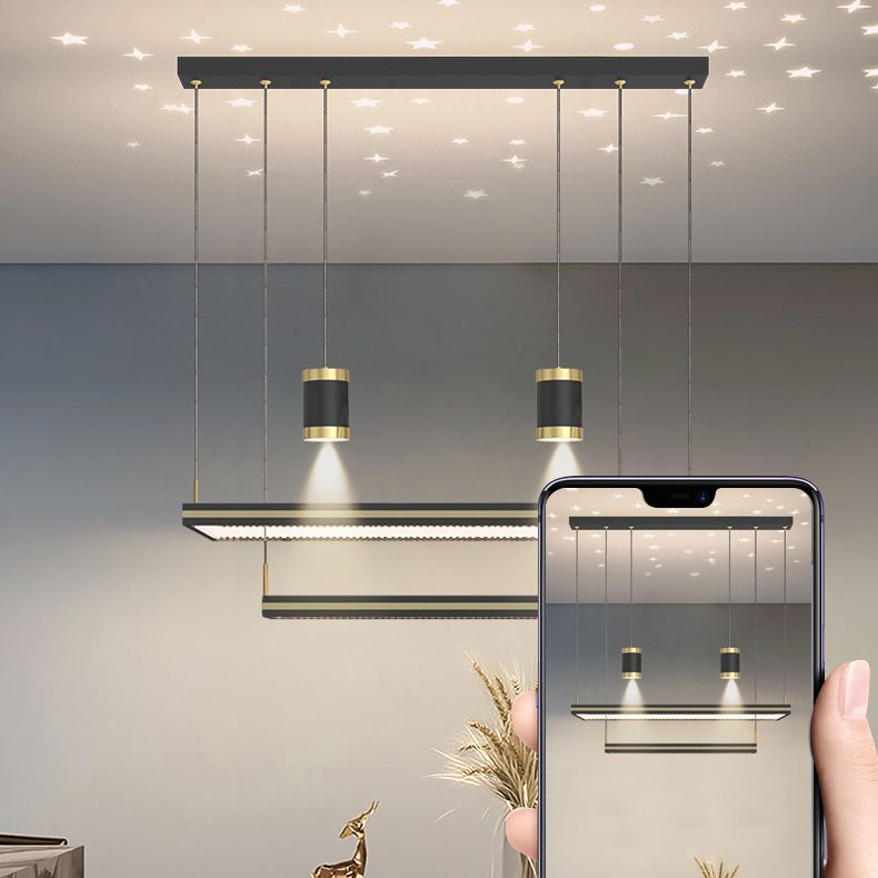 Contemporary Pendant Lights Linear Hanging Ceiling Lights for Dining Room