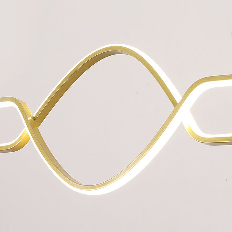 Linear Shape Island Pendant Contemporary Style Metal 1 Light Pendant Lighting Fixture