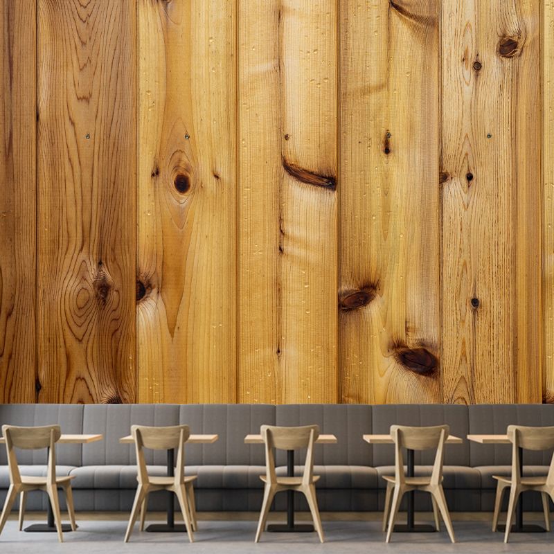 Wood Texture Resistant Mural Wallpaper Environment Friendly Sleeping Room Wall Mural