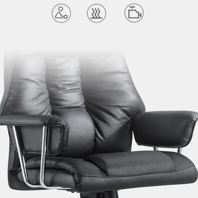 Contemporary Arm Chair Black Adjustable Seat Height Office Chair