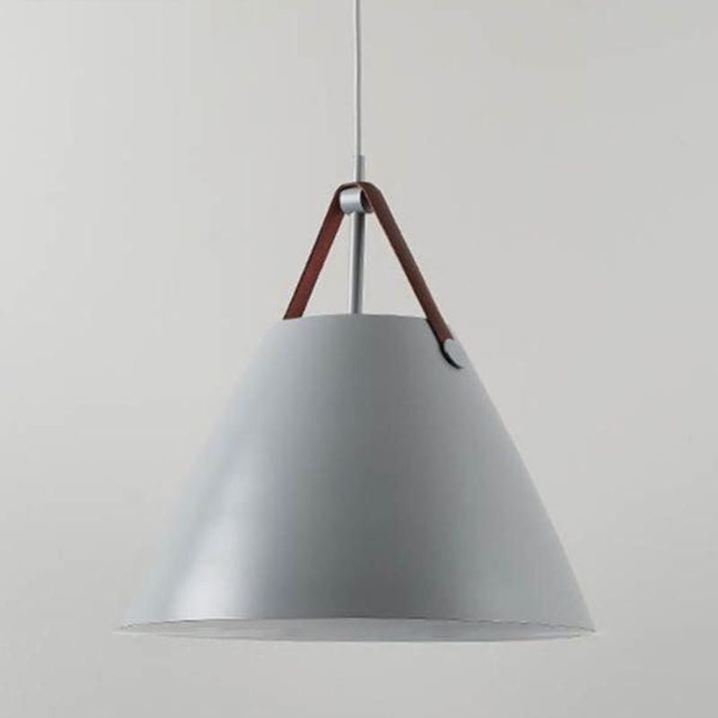 Modern Macaron Cone Shape Hanging Light Metal 1 Light Pendant Lamp for Kitchen