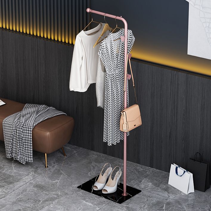 Contemporary Coat Rack Metal Framed with 3 Hooks Entry Hall Tree