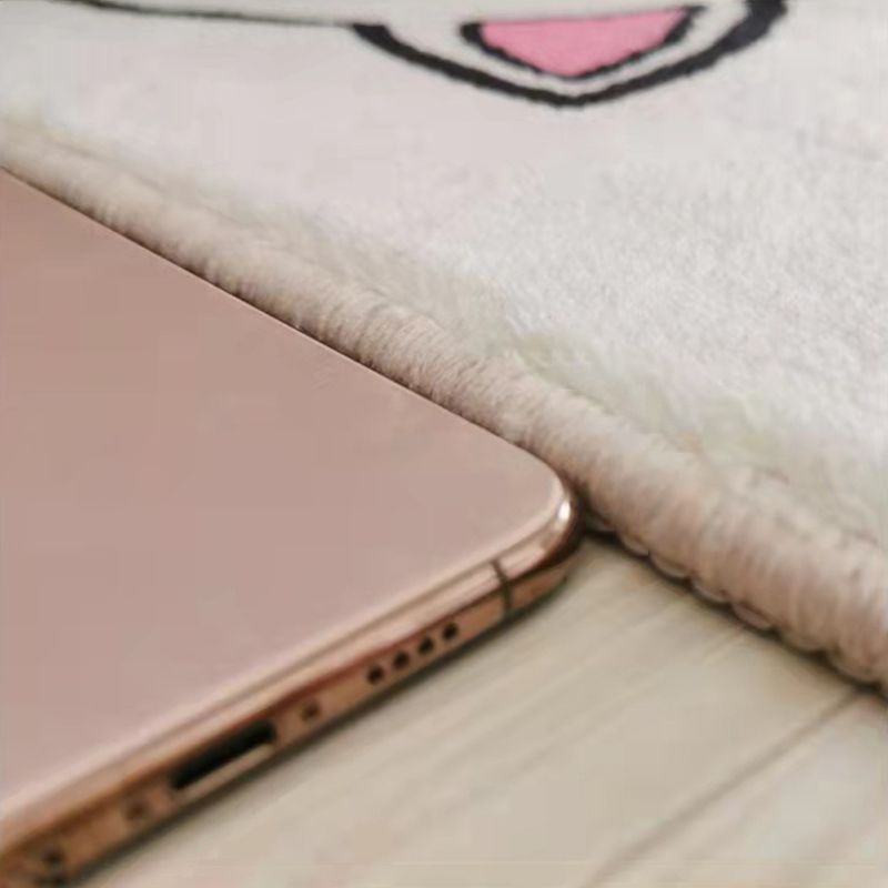 Pink Modern Carpet Polyester Geometric Rug Anti-Split Backing Area Rug for Home Decor