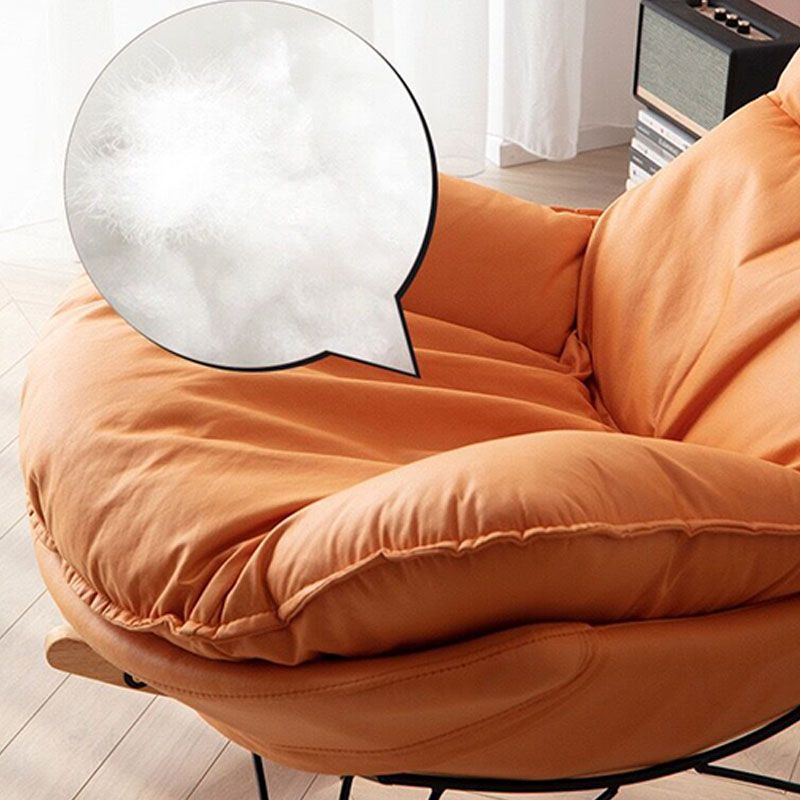 Contemporary Rocking Chair Cotton Upholstered Tufted Tear Resistant Baby Rocking Chair