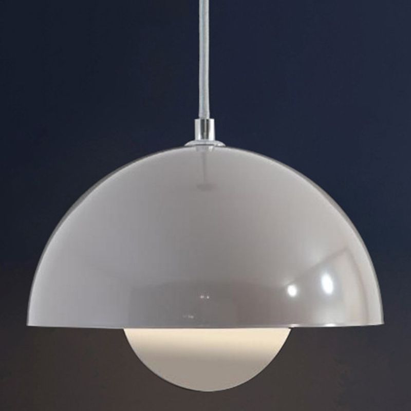 Modern Nordic Macaron Pendant Light Iron Globe Hanging Lamp with Aluminium Shade