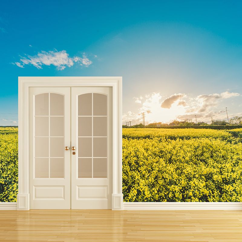 Many Flowers Wall Mural Mildew Resistant Wall Decor for Sitting Room Bedroom