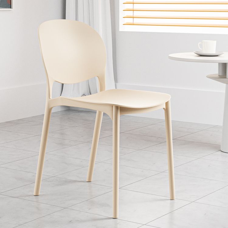 Nordic Backrest Stackable Chair with Acrylic Legs for Dining Room