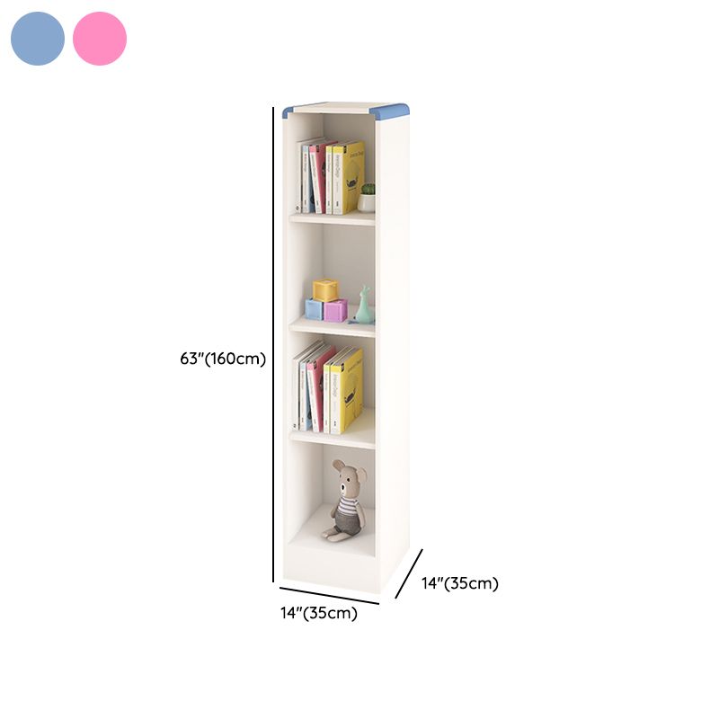 Scandinavian Standard Kids Bookcase Manufactured Wood Shelf Closed Back