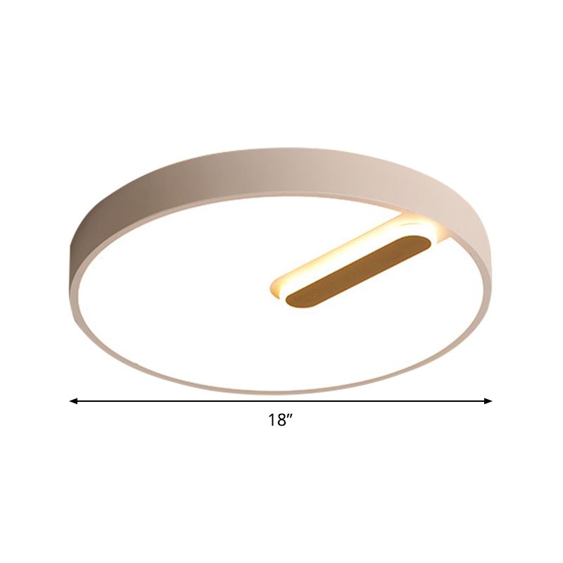 Runde Deckenleuchte, minimalistisches Acryl, Schwarz/Weiß, 18"/21,5" breite LED-Einbauleuchte, warmes/weißes Licht/stufenlose Dimmung mit Fernbedienung