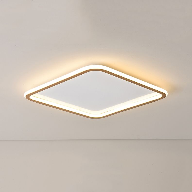 Modern LED Flush Mount Light Fixture Gold Geometry Ceiling Light Fixture with Metal