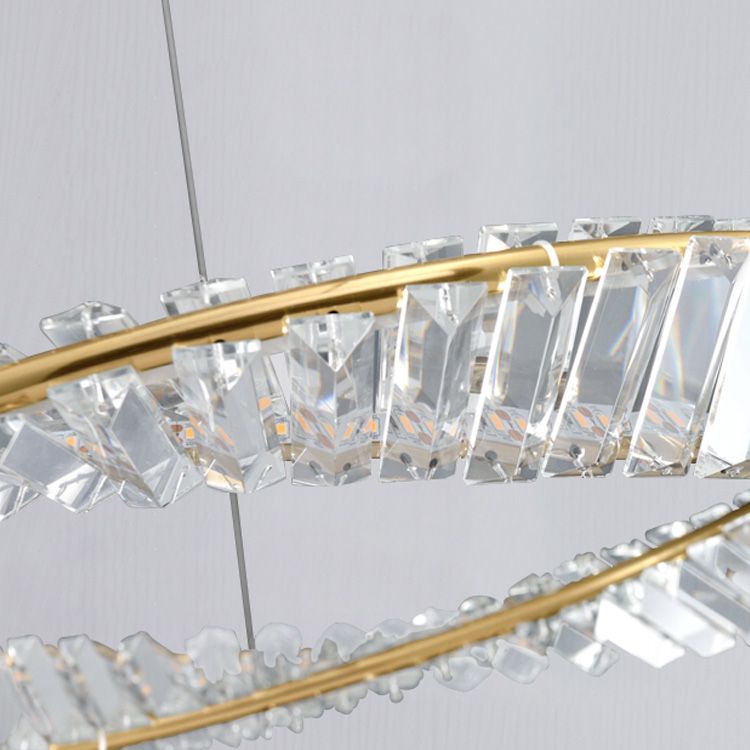 Light Luxury Style LED Pendant Chandelier Light Crystal Ceiling Pendant Light