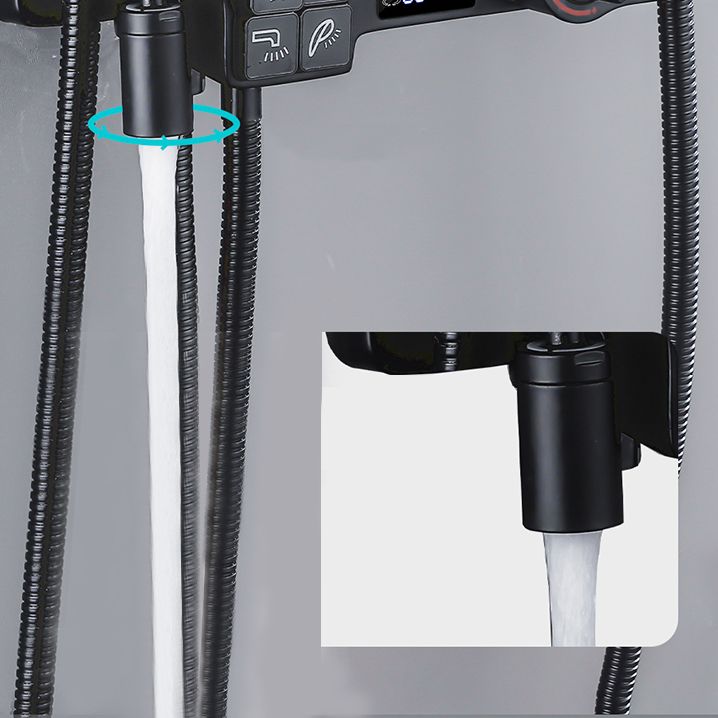 Modern Style Shower System Handle Lever Wall Mounted Copper Shower System