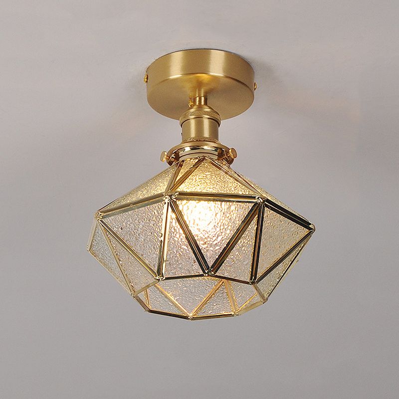 Modern Glass Ceiling Lamp Household Flush Mount Light Fixture for Bedroom