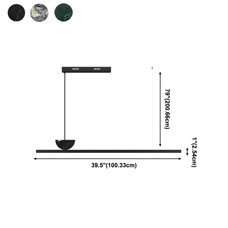 Nordic Modern Island Light Küche Esszimmer LED -Streifen Kronleuchter Leuchte