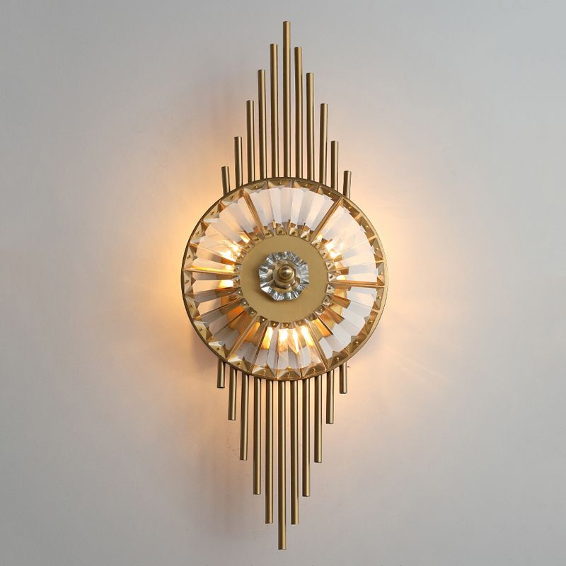 Modern Style Wall Lamp Metal 1 Light Sconces in Gold for Bedroom