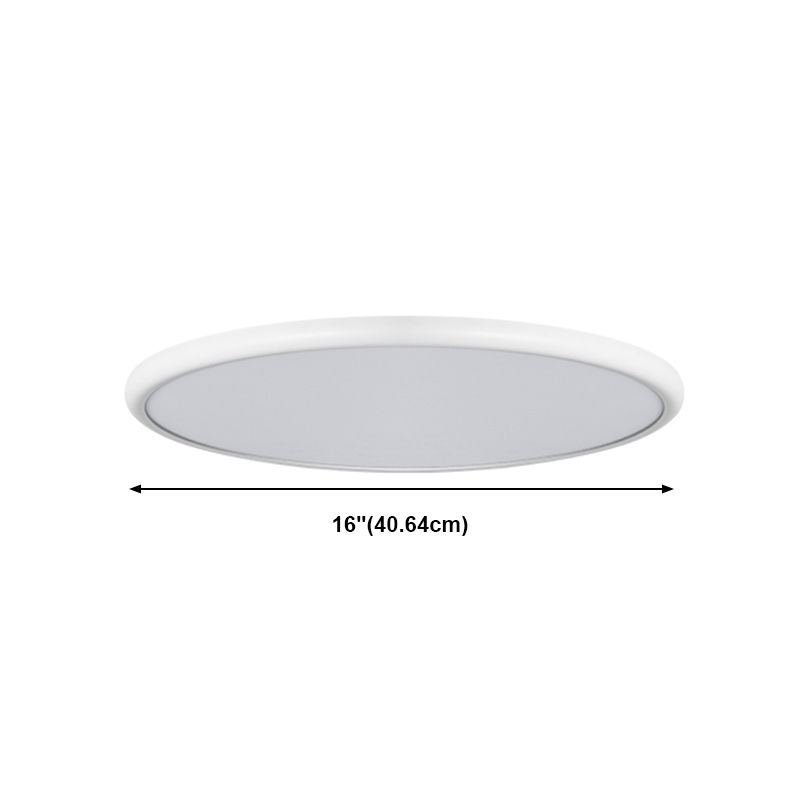 Modern Style Geometry Shape Ceiling Fixture Metal One Light Ceiling Mounted Light in White