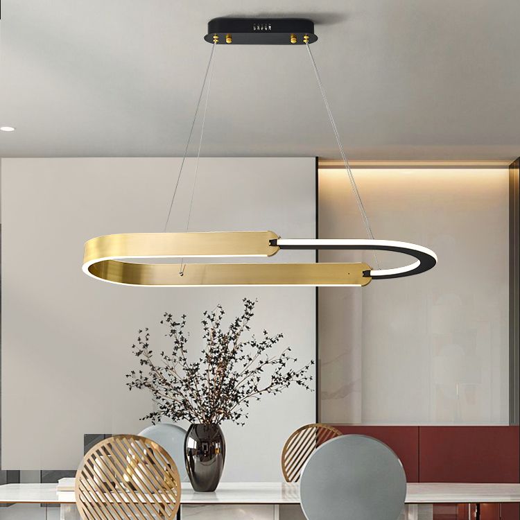 Modern Dining Chandelier Light Simple LED Island Light Fixture for Dining Room