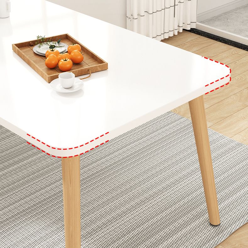 Modern 1/5 Pieces Dining Set Geometry Wood Dining Table for Dining Room