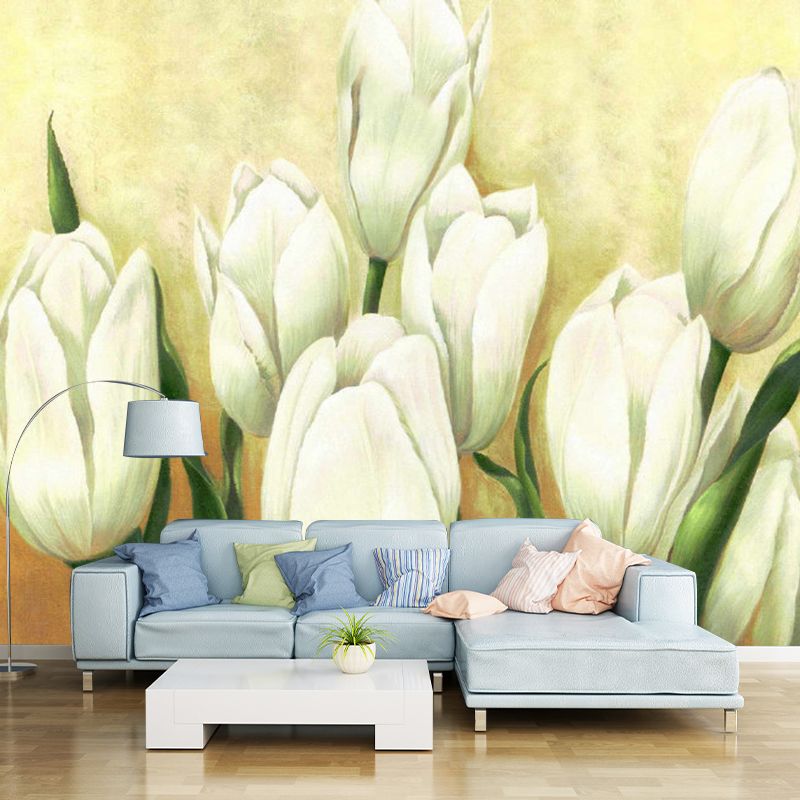 Beautiful Tulip Wall Mural Decal for Living Room Flower Print Wall Art, Custom Printed