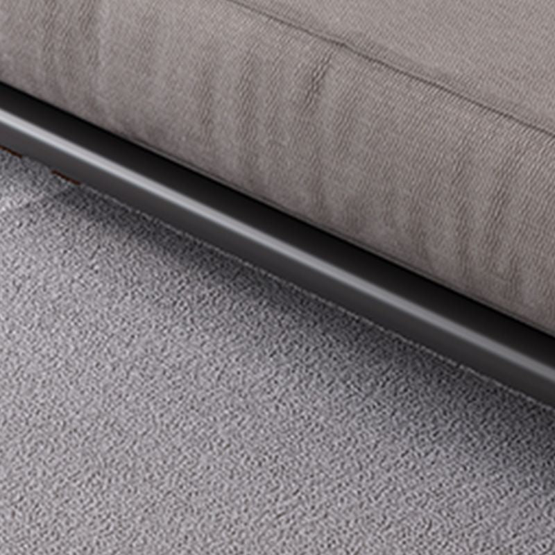 Modern Style Convertible Sofa Round Arm Upholstered Sofa Bed with Mattress