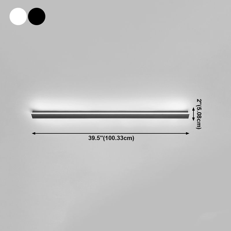 Plafonnier encastré à LED linéaire, luminaires de plafond modernes avec abat-jour en acrylique
