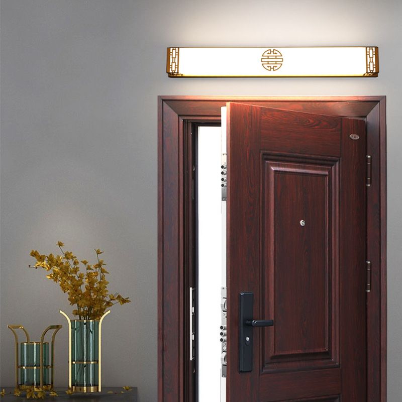 Modern Metallic LED Wall Sconce Linear Bathroom Vanity Lighting Fixture