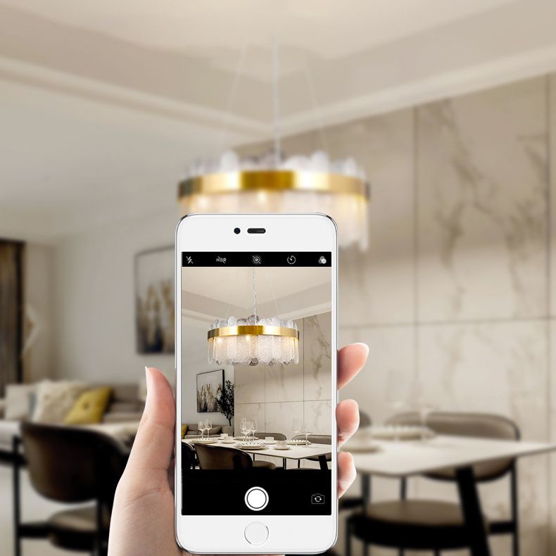 Simplicidad moderna Tambre de tambor lámpara de estar de múltiples luces múltiples accesorio de iluminación de sala de estar