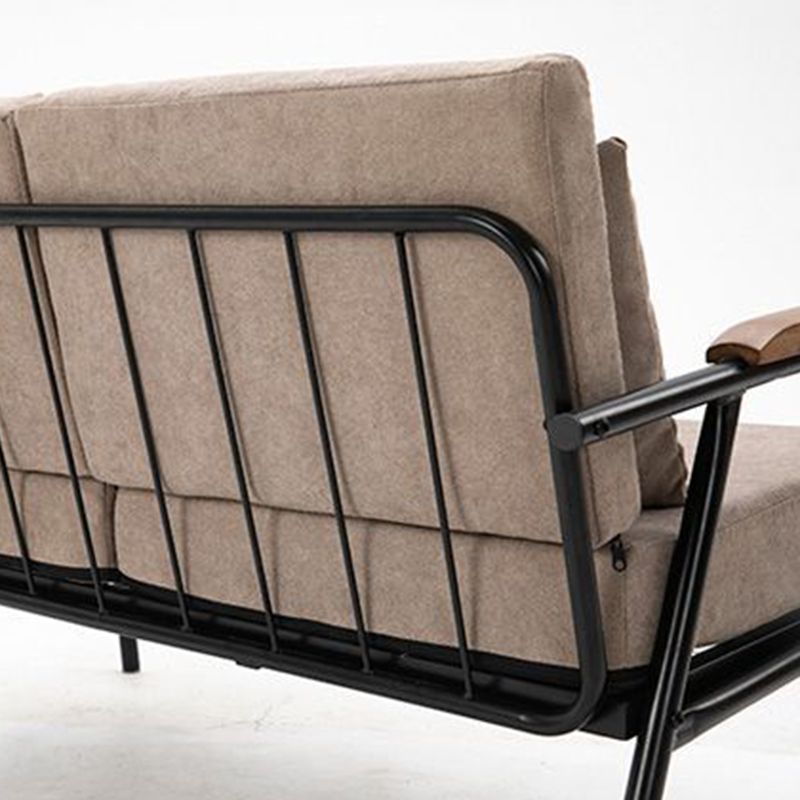 2-seater Sofa Square Arm 29.53" High with Black Frame for Living Room