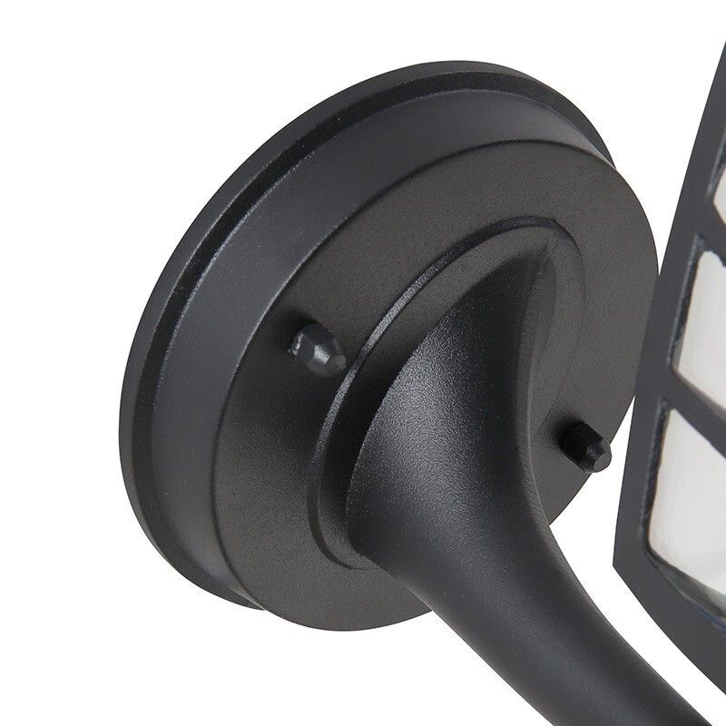 Black Finish Single Industrial Wall Mounted Sconce Glass Unique Wall Light