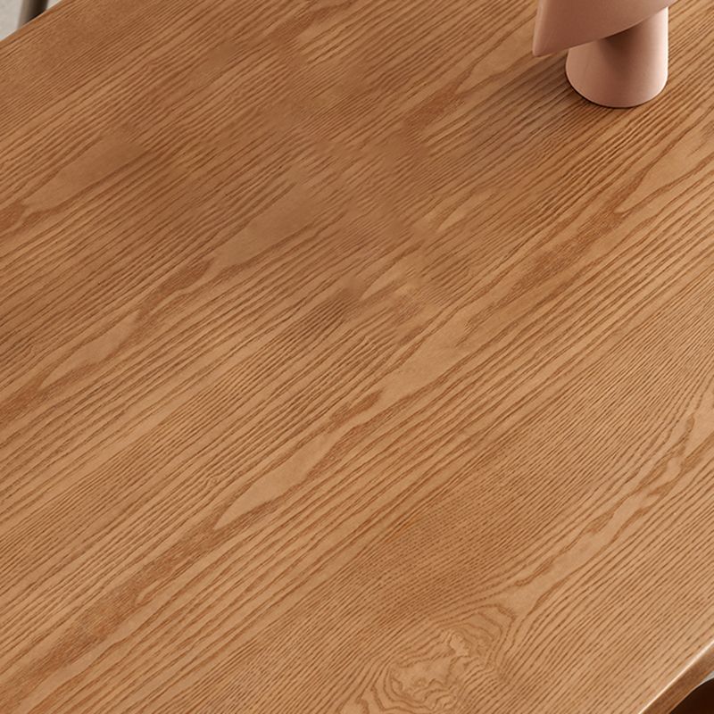 Simplicity Dinette Table Rectangle Solid Wood Dinner Table in Brown