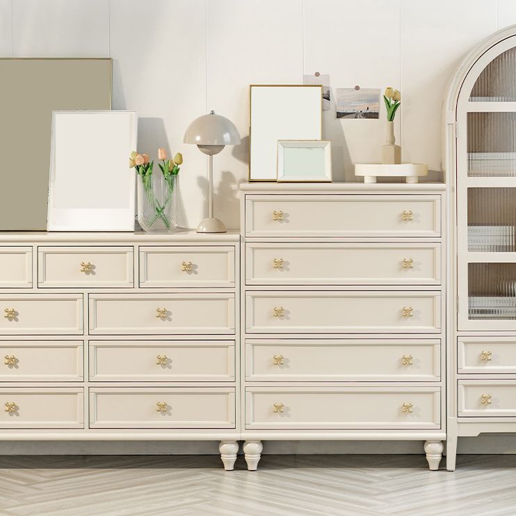 Glam Lingerie Chest Rubber Wood Horizontal Storage Chest for Bedroom