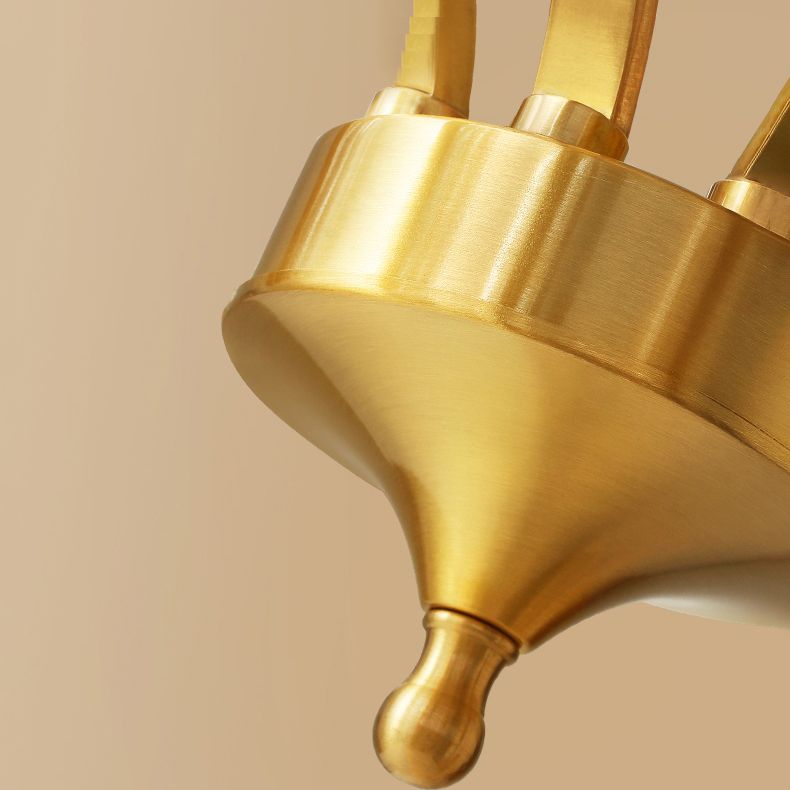 Lustres américains modernes d'éclairage de lustre en cuivre moderne avec teinte en verre